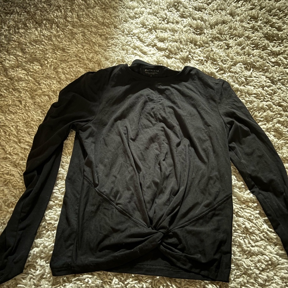 Black athleta tie shirt